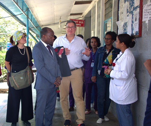 Delegation visiting Adare Health Center 