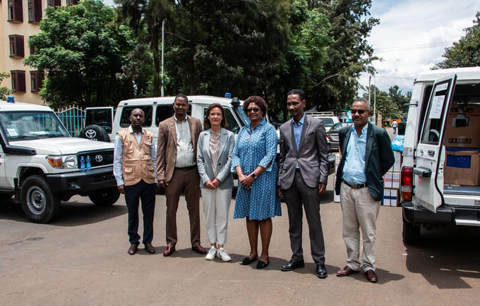 Official Handover ceremony of ambulances and medical equipment to regional authorities in Bahir Dar, Amhara. 