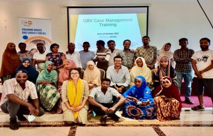Healthcare professionals at the closure of a 5-day training in GBV Case Management from the 10 to 14 of October in Semera, Afar 