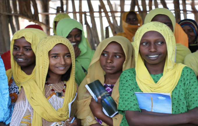 Girls after a session at the Girls Club in Afar Region, Ethiopia.