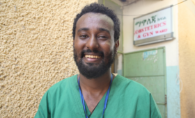 Amanuel Mellese, a nurse at Dubti Hospital and a trainee
