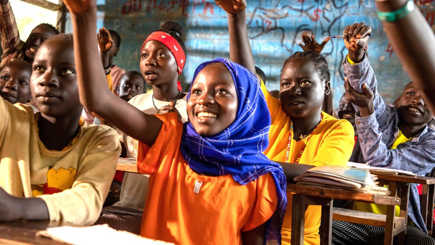 School girls in a classroom in Benishangul-Gumuz Region 