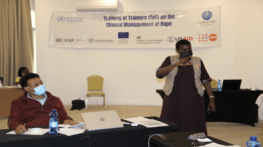 Ms. Annet Nangonzi, UNFPA SRH Specialist at the CMR training in Addis Ababa, February 2022