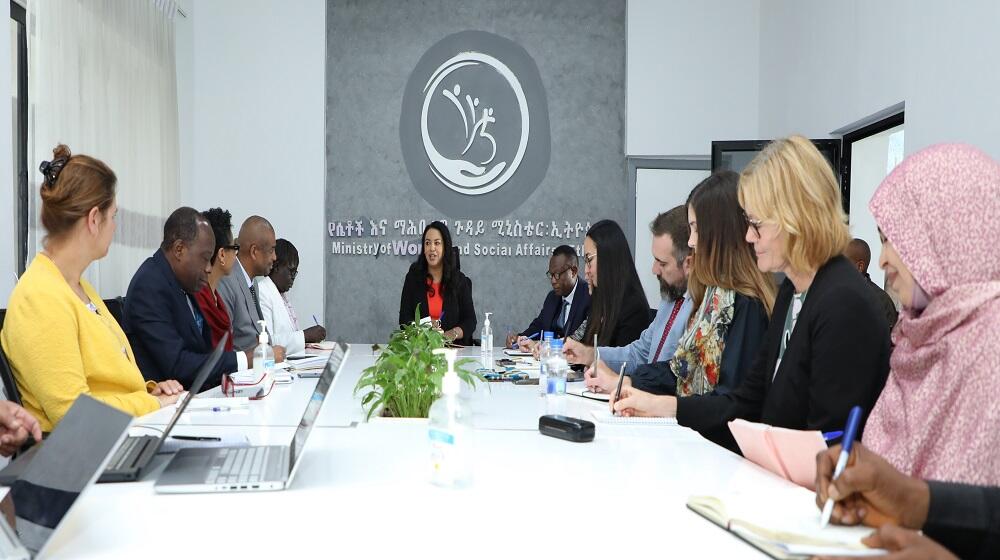 Steering Committee in a meeting with Minister of Women and Social Affairs 