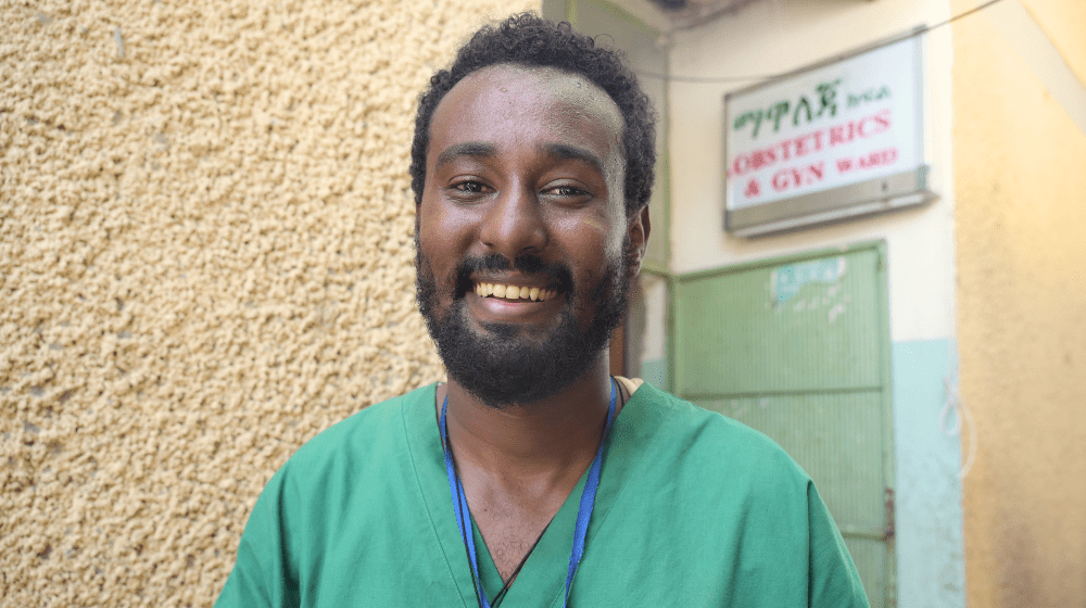 Amanuel Mellese, a nurse at Dubti Hospital and a trainee