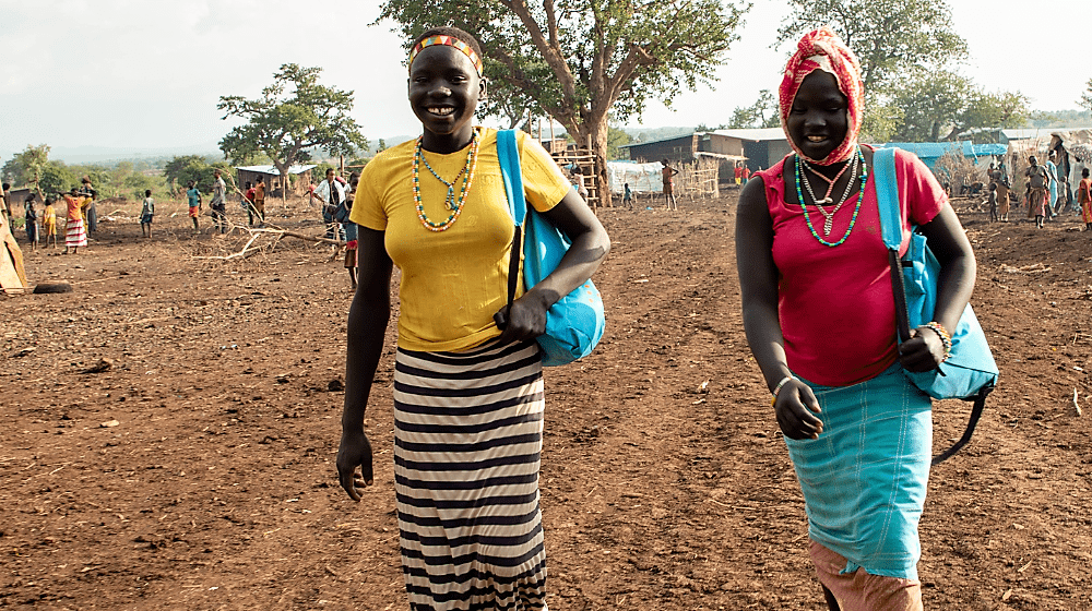 Gebeyanesh and her friend in Dangur IDP Camp