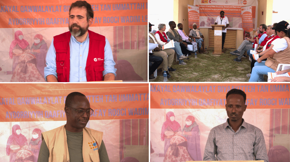 Hand-over event in progress