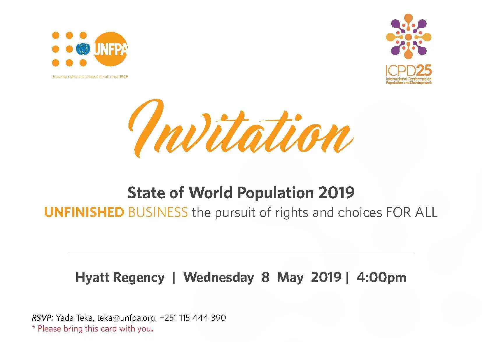 State of World Population 2019 Report Launch