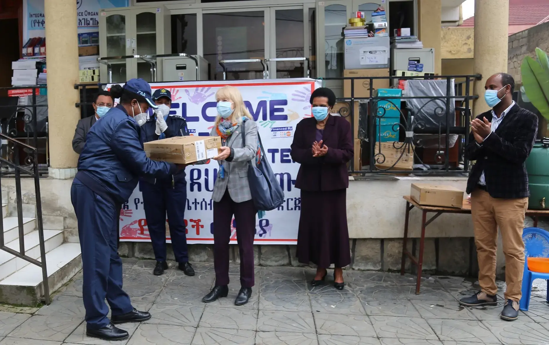 UNFPA handed-over equipment to police departments 