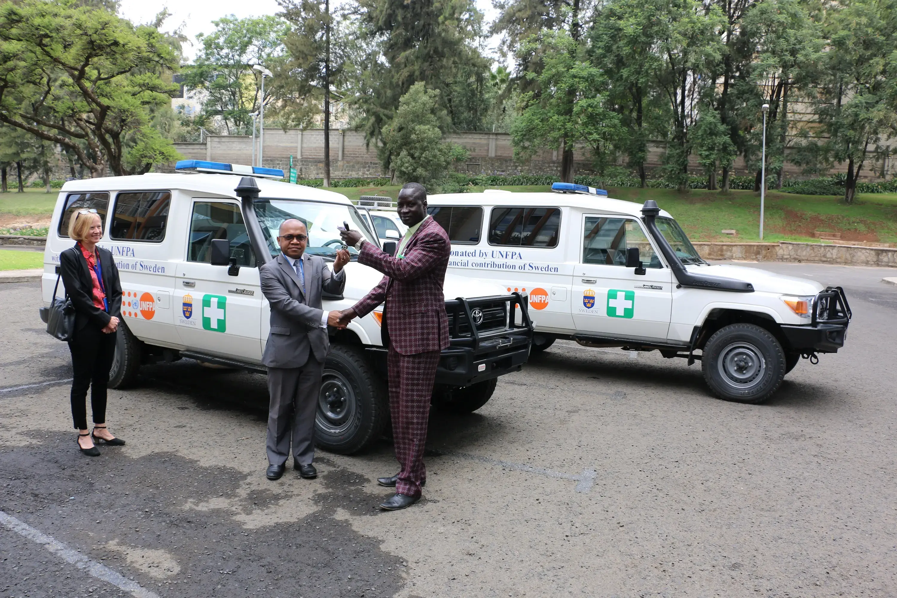 UNFPA handed-over ambulances to the Gambella Region Health Bureau 