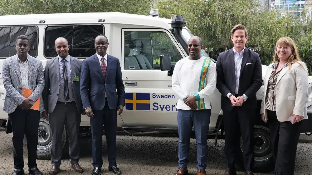 UNFPA handed over ambulances purchased with funding from Governments of Sweden and other donor