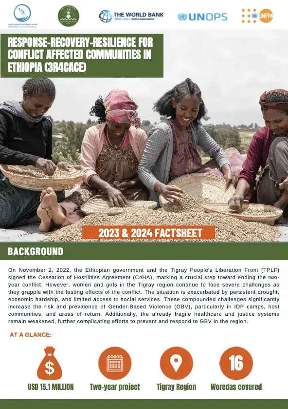 Response-Recovery-Resilience for conflict-affected communities in Ethiopia (3r4cace)